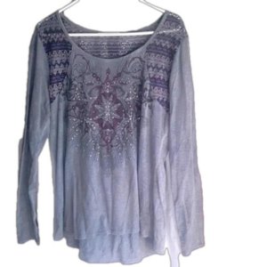 ( 273 ) True self, light purple pullover long sleeves blouse/ shirt size small